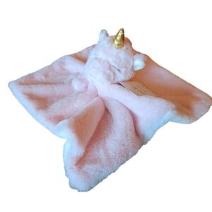 Dream Gro Buddy Blankie Lovey Security Blanket Pink Unicorn Ultra Soft Fluffy
